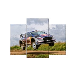 Cuadro de la lona Sebastien Ogier / Julien Ingassia - Ford Fiesta WRC 180 x 100 cm