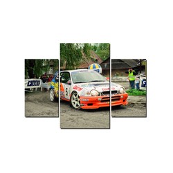 Cuadro de la lona Tomasz Kuchar / Maciej Szczepaniak - Toyota Corolla WRC 180 x 100 cm
