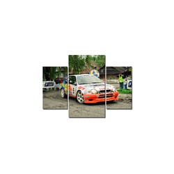 Cuadro de la lona Tomasz Kuchar / Maciej Szczepaniak - Toyota Corolla WRC 90 x 50 cm