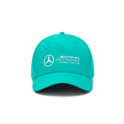 Gorra de béisbol para hombre Mercedes AMG F1 2024 Ultra Teal con logotipo grande