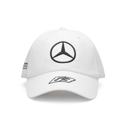 Gorra de hombre de béisbol George Russell Mercedes AMG F1 blanco