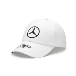 Gorra de hombre de béisbol George Russell Mercedes AMG F1 blanco