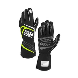 Guantes de carreras OMP FIRST MY24 negro/amarillo (FIA)