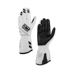 Guantes de carreras OMP ONE EVO FX blanco (FIA)