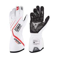 Guantes de carreras OMP ONE EVO X blanco (homologación FIA)