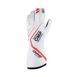 Guantes de carreras OMP ONE EVO X blanco (homologación FIA)