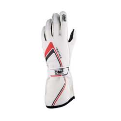 Guantes de carreras OMP TECNICA MY21 blanco (homologación FIA)