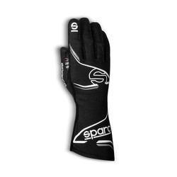 Guantes de carreras Sparco ARROW+ negro-blanco (FIA)