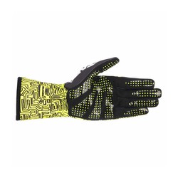 Guantes de karting Alpinestars TECH-1 K RACE V2 VERTICAL amarillo