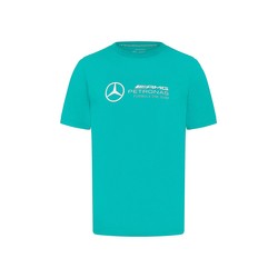 Mercedes AMG F1 2024 Camiseta ultra verde azulado con logotipo grande para hombre