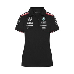 Polo mujer Team Black Mercedes AMG F1 2024