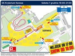 Set de pases para tribuna amarilla del Rally Barbórka 2024