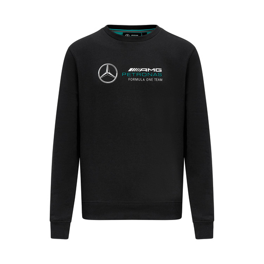 Sudadera Crew Logo Black Mercedes AMG F1 2023
