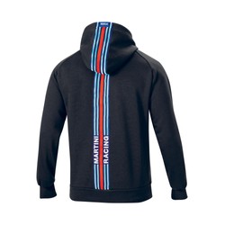 Sudadera Hombre Capucha Stripe Sparco Martini Racing negro