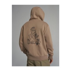 Sudadera con capucha Dakar DKR ZIP H24 beige