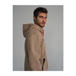 Sudadera con capucha Dakar DKR ZIP H24 beige