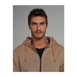 Sudadera con capucha Dakar DKR ZIP H24 beige