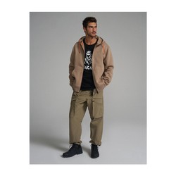 Sudadera con capucha Dakar DKR ZIP H24 beige