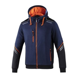 Sudadera con capucha Sparco TECH azul marino/naranja