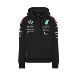 Sudadera con capucha negra extragrande Mercedes AMG F1 2024 mujer