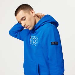 Sudadera con capucha para hombre George Russell Hoodie Blue Mercedes AMG F1 