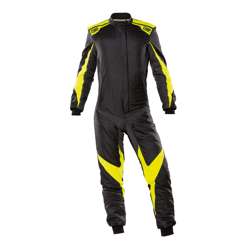 Traje de carreras OMP ONE EVO X negro-amarillo (homologación FIA)