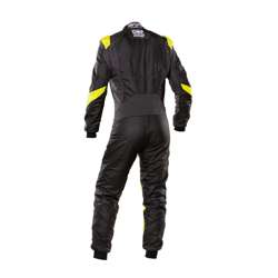 Traje de carreras OMP ONE EVO X negro-amarillo (homologación FIA)