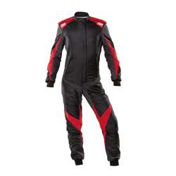 Traje de carreras OMP ONE EVO X negro-rojo (homologación FIA)