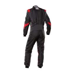 Traje de carreras OMP ONE EVO X negro-rojo (homologación FIA)