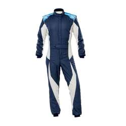 Traje de carreras OMP TECNICA EVO MY21 azul oscuro (homologación FIA)