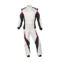 Traje de carreras OMP TECNICA EVO MY21 blanco (homologación FIA)