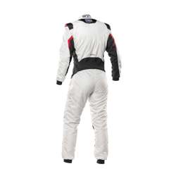 Traje de carreras OMP TECNICA EVO MY21 blanco (homologación FIA)