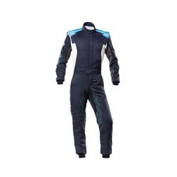 Traje de carreras OMP TECNICA HYBRID azul marino (FIA)