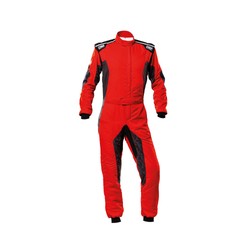 Traje de carreras OMP TECNICA HYBRID rojo (FIA)