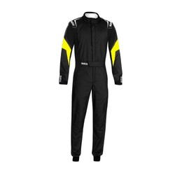 Traje de carreras Sparco Competition MY22 negro-amarillo (FIA)