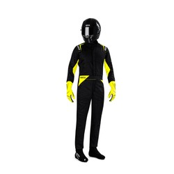 Traje de carreras Sparco SPRINT MY22 negro-amarillo (homologación FIA)