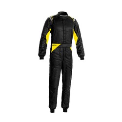 Traje de carreras Sparco SPRINT MY22 negro-amarillo (homologación FIA)