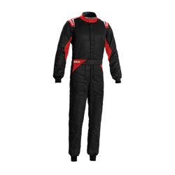 Traje de carreras Sparco SPRINT MY22 negro-rojo (homologación FIA)