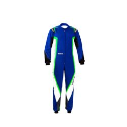 Traje de carreras de niños Sparco KERB MY20 azul-verde (CIK-FIA)