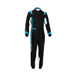 Traje de carreras de niños Sparco THUNDER MY20 negro-azul (CIK-FIA)