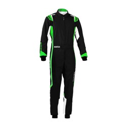 Traje de kart Sparco THUNDER MY22 negro-verde (CIK-FIA)