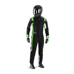 Traje de kart Sparco THUNDER MY22 negro-verde (CIK-FIA)