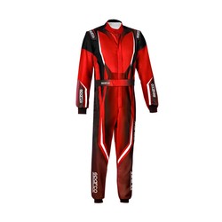 Traje de karting para niños Sparco Prime K 8877-2022 negro-rojo (FIA)