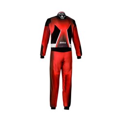 Traje de karting para niños Sparco Prime K 8877-2022 negro-rojo (FIA)