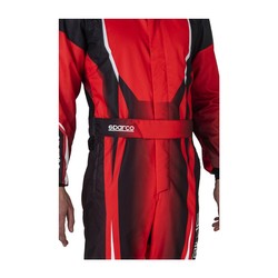 Traje de karting para niños Sparco Prime K 8877-2022 negro-rojo (FIA)