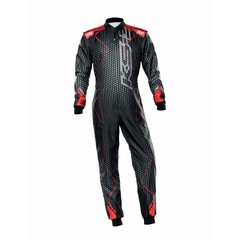 Traje kart OMP KS-3 ART negro-rojo (CIK-FIA)