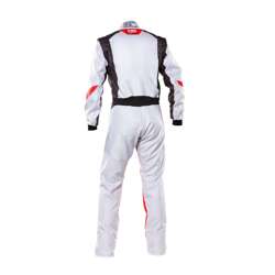 Traje kart para niños OMP KS-2 ART plateado (homologación CIK-FIA)