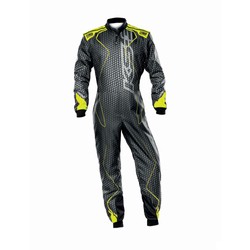 Traje kart para niños OMP KS-3 ART negro-amarillo (CIK-FIA)